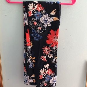 Navy blue flower Leggins